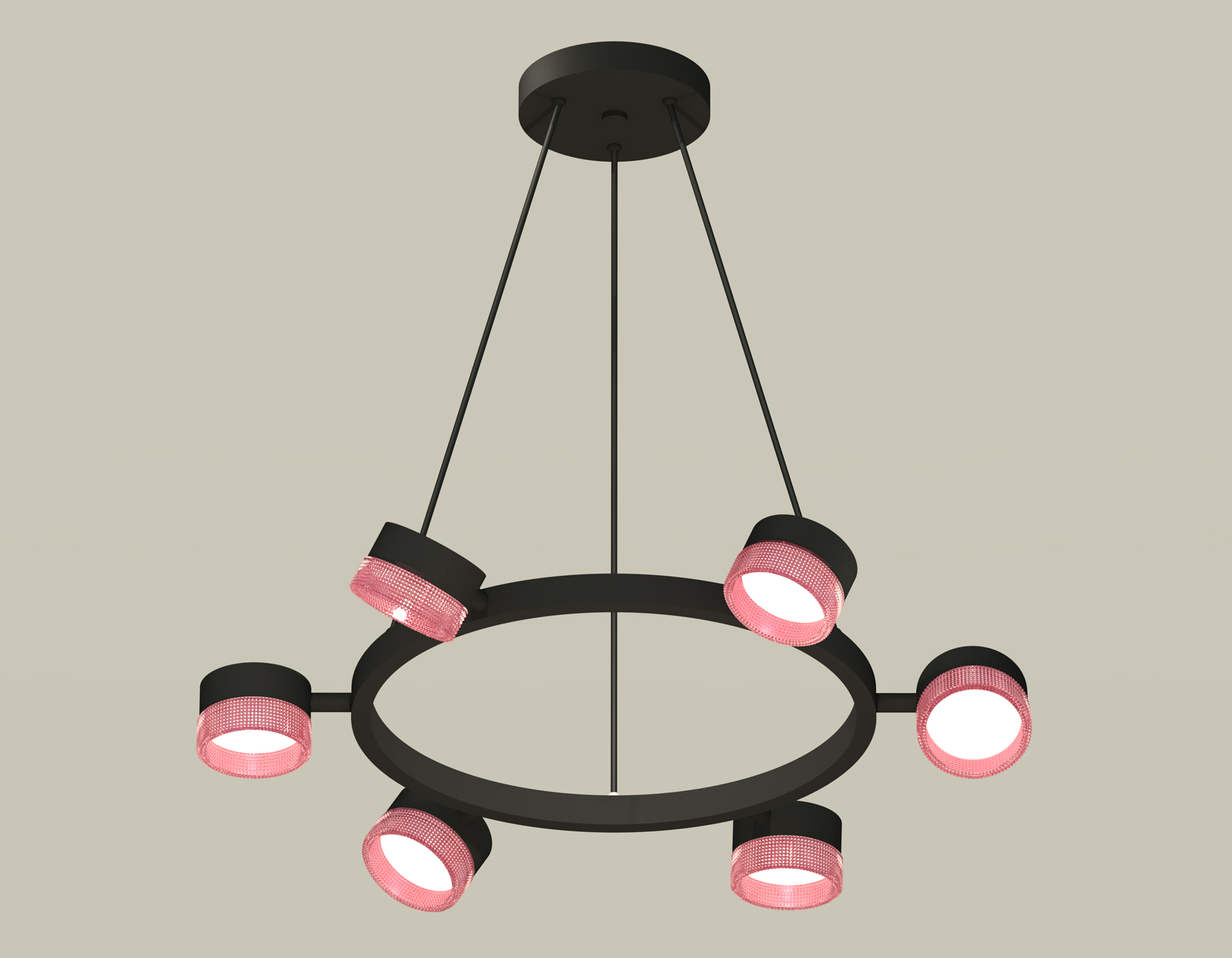 Подвесная люстра Ambrella light TRADITIONAL XB9193251, цвет черный;розовый - фото 1