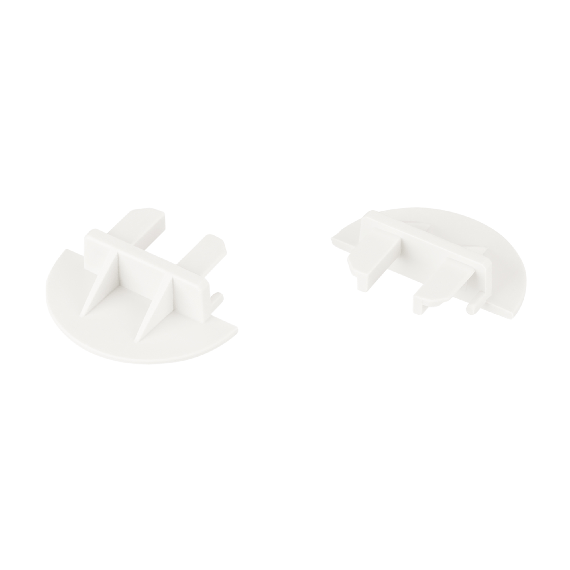 Комплект белых заглушек (2 шт) для профиля MIC-FS Arlight 040730, цвет белый - фото 1