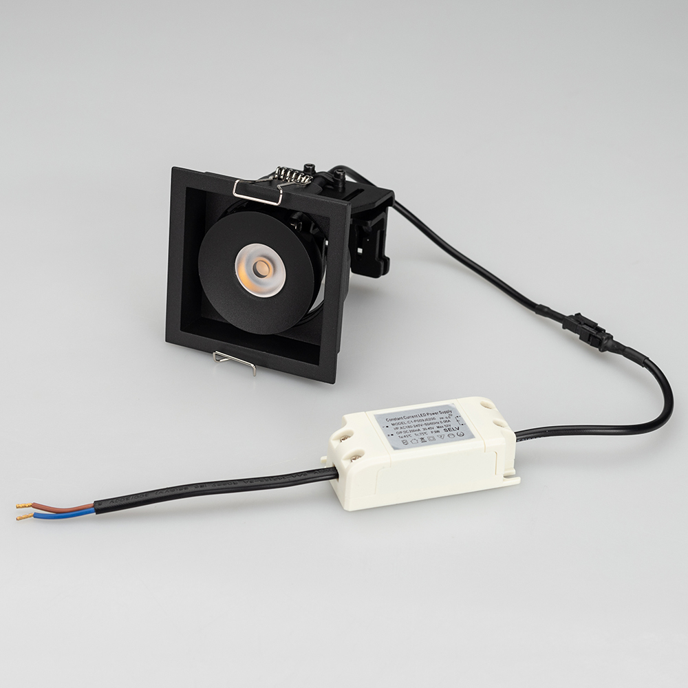 Точечный встраиваемый светильник CL-SIMPLE-S80x80-9W Arlight 026875, цвет черный - фото 2