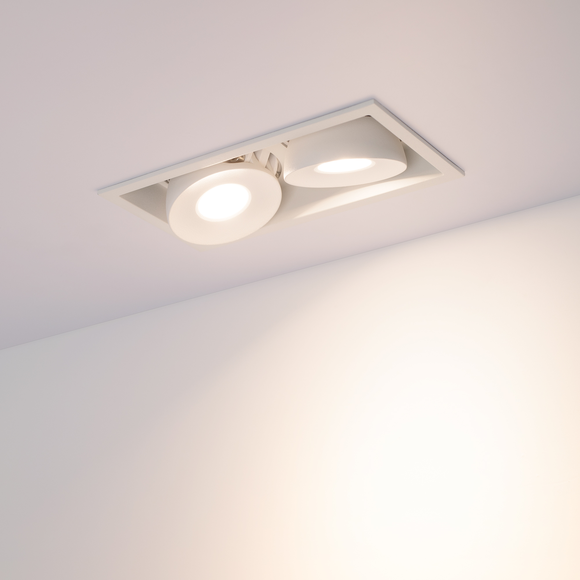 Точечный встраиваемый светильник CL-SIMPLE-S148x80-2x9W Arlight 026876, цвет белый - фото 2