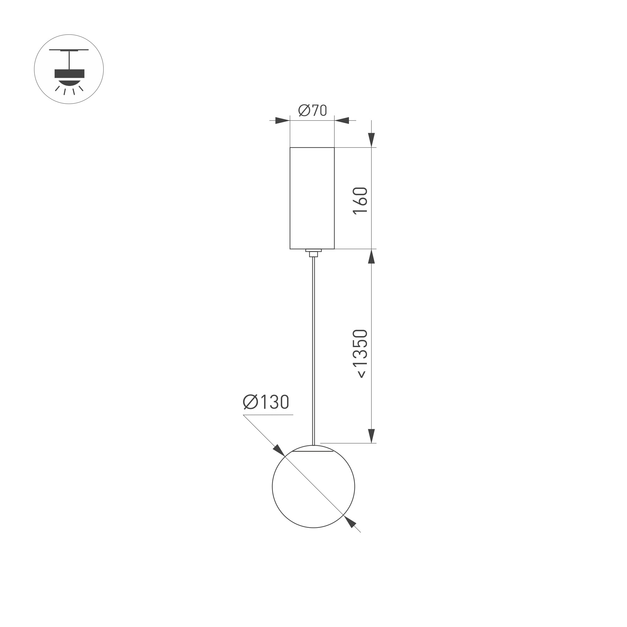 Подвесной светильник SP-BEADS-HANG-R130-10W Arlight 036523, цвет черный - фото 5