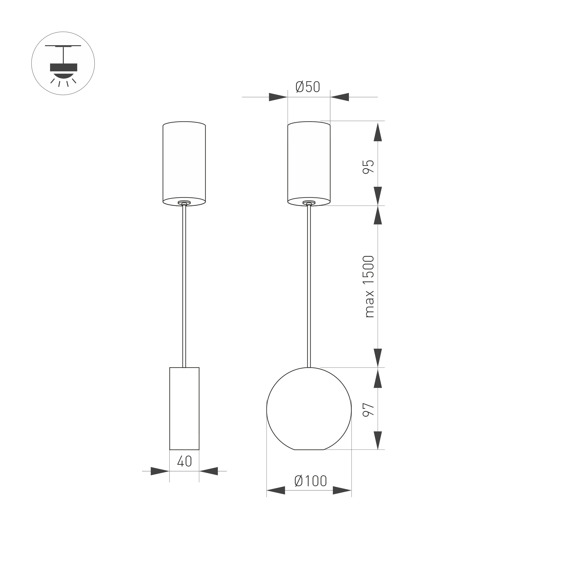 Подвесной светильник SP-ELEMENTA-ROLL-R100-9W Arlight 032766, цвет черный - фото 8