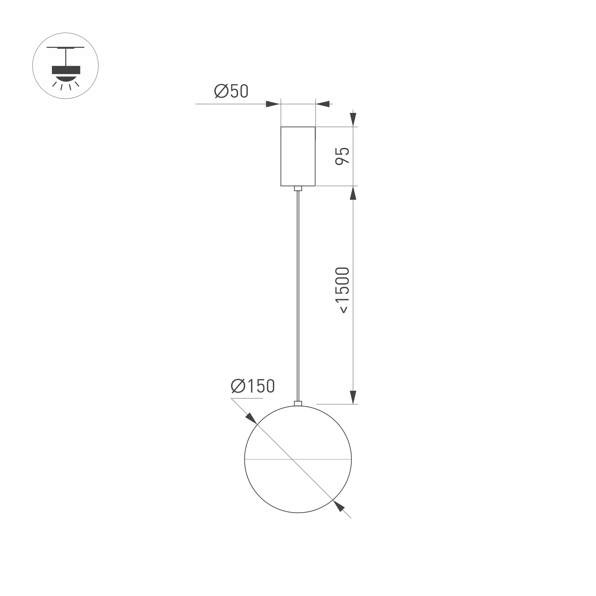 Подвесной светильник SP-EMISFERO-R150-11W Arlight 035950, цвет черный - фото 3