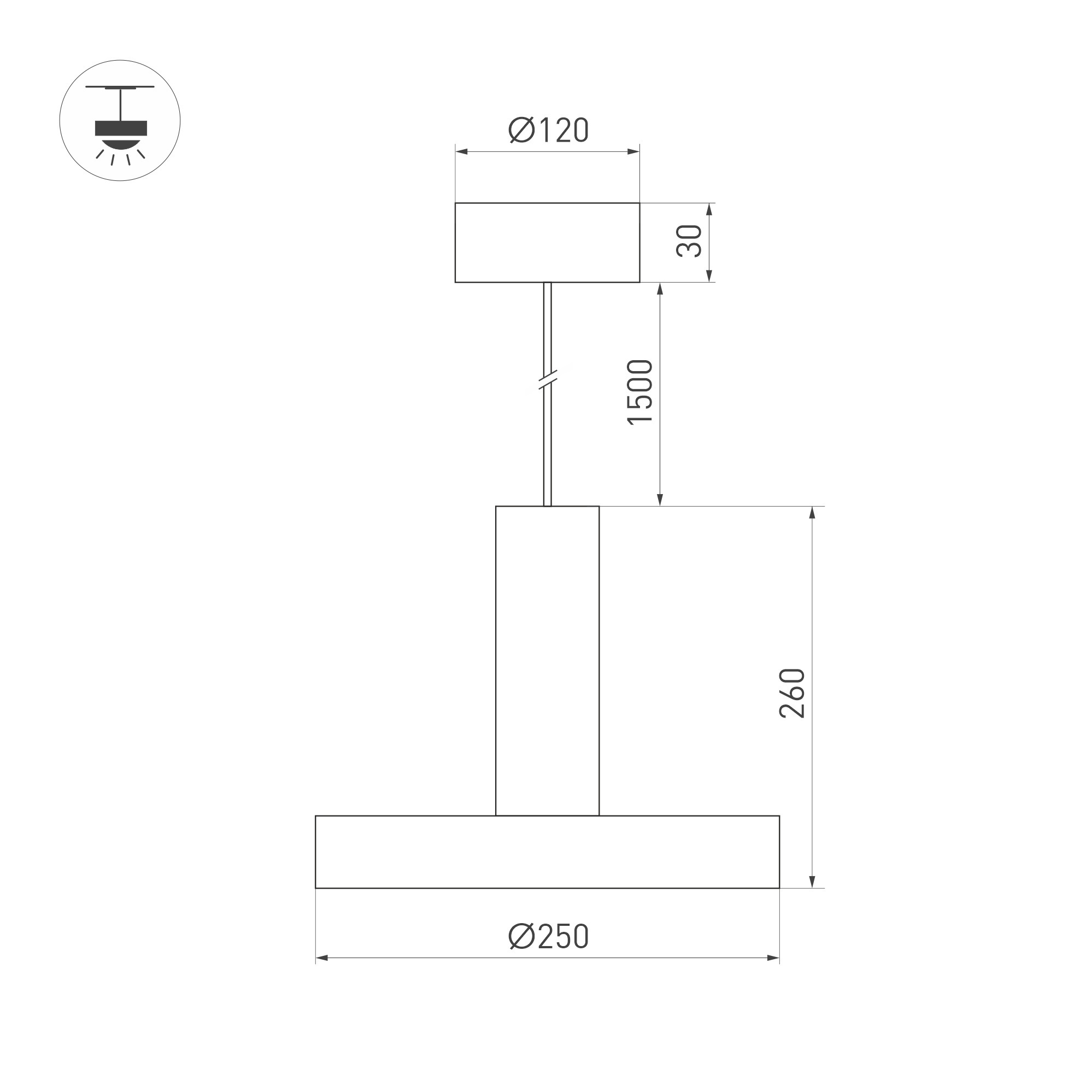 Подвесной светильник SP-ERIC-R250-8W Arlight 035930, цвет черный - фото 4