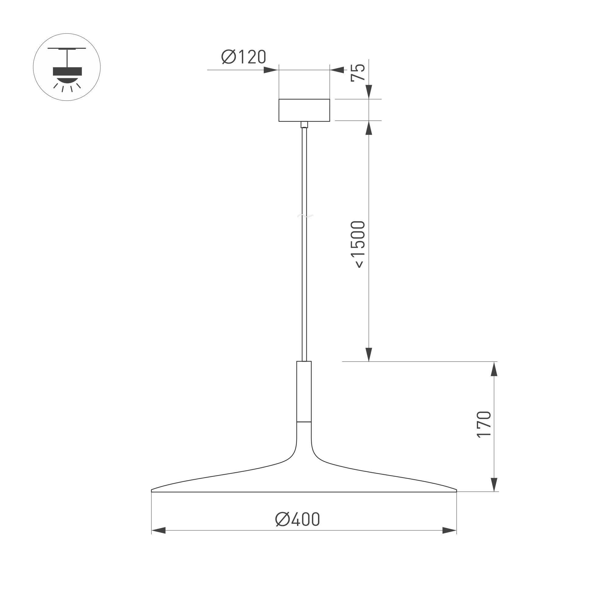 Подвесной светильник SP-FIORE-R400-13W Arlight 036001, цвет черный - фото 4