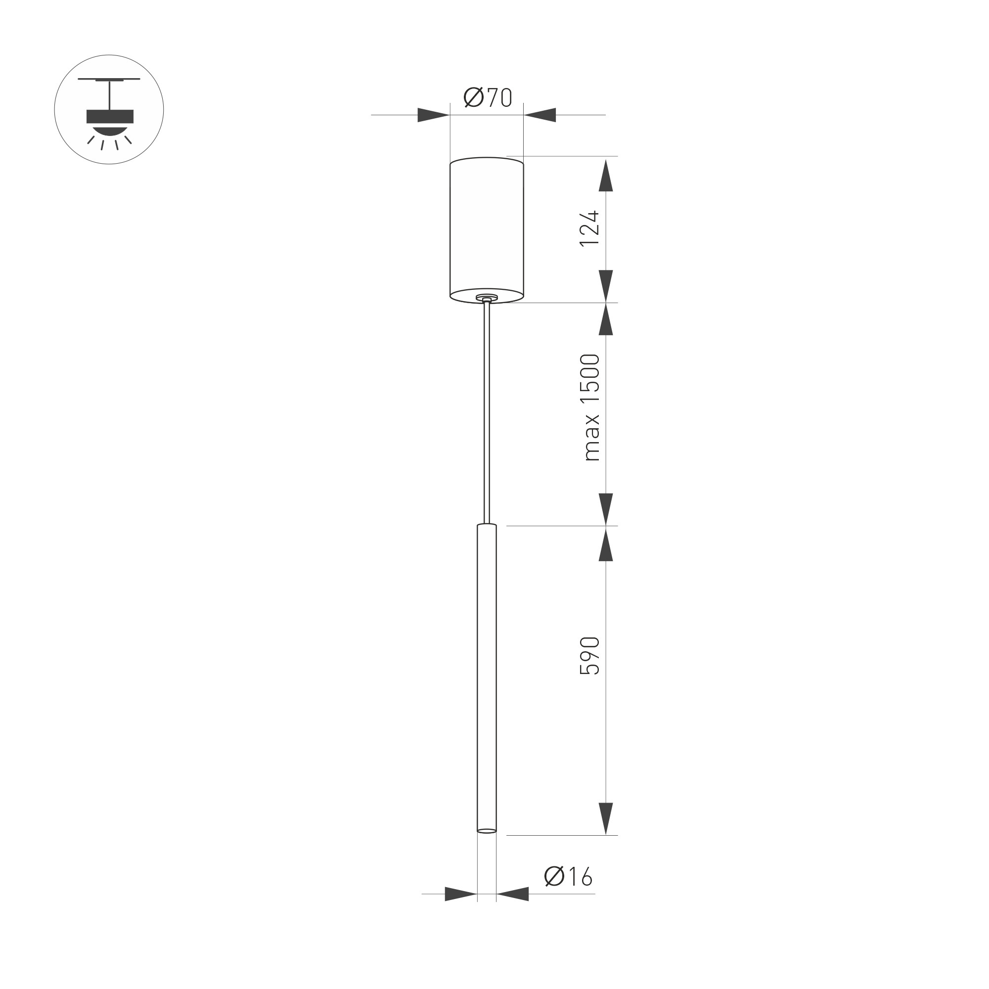 Подвесной светильник SP-UMBRA-HANG-V-L600-10W Arlight 036950, цвет белый - фото 3