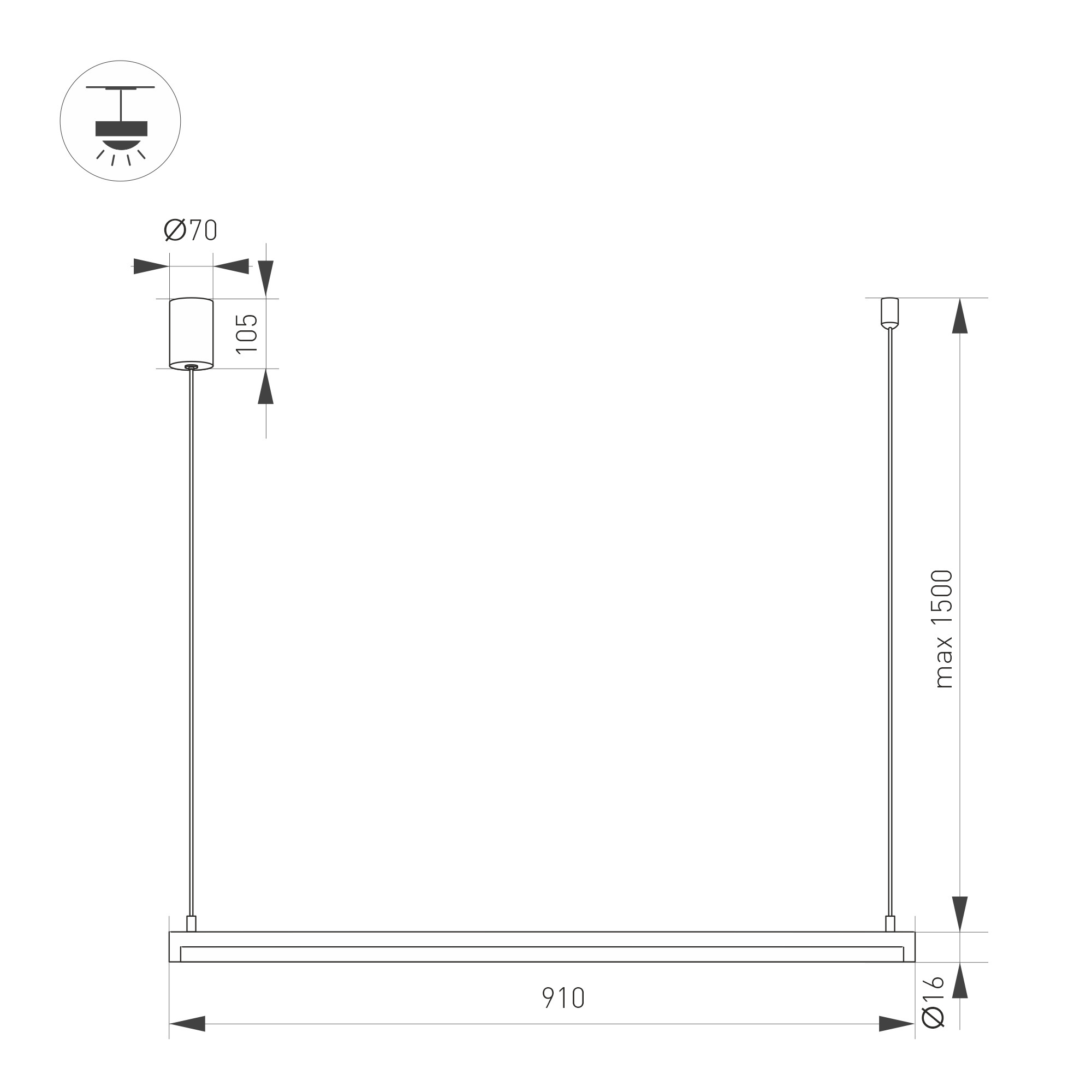 Подвесной светильник SP-UMBRA-HANG-H-L900-15W Arlight 036944, цвет белый - фото 4