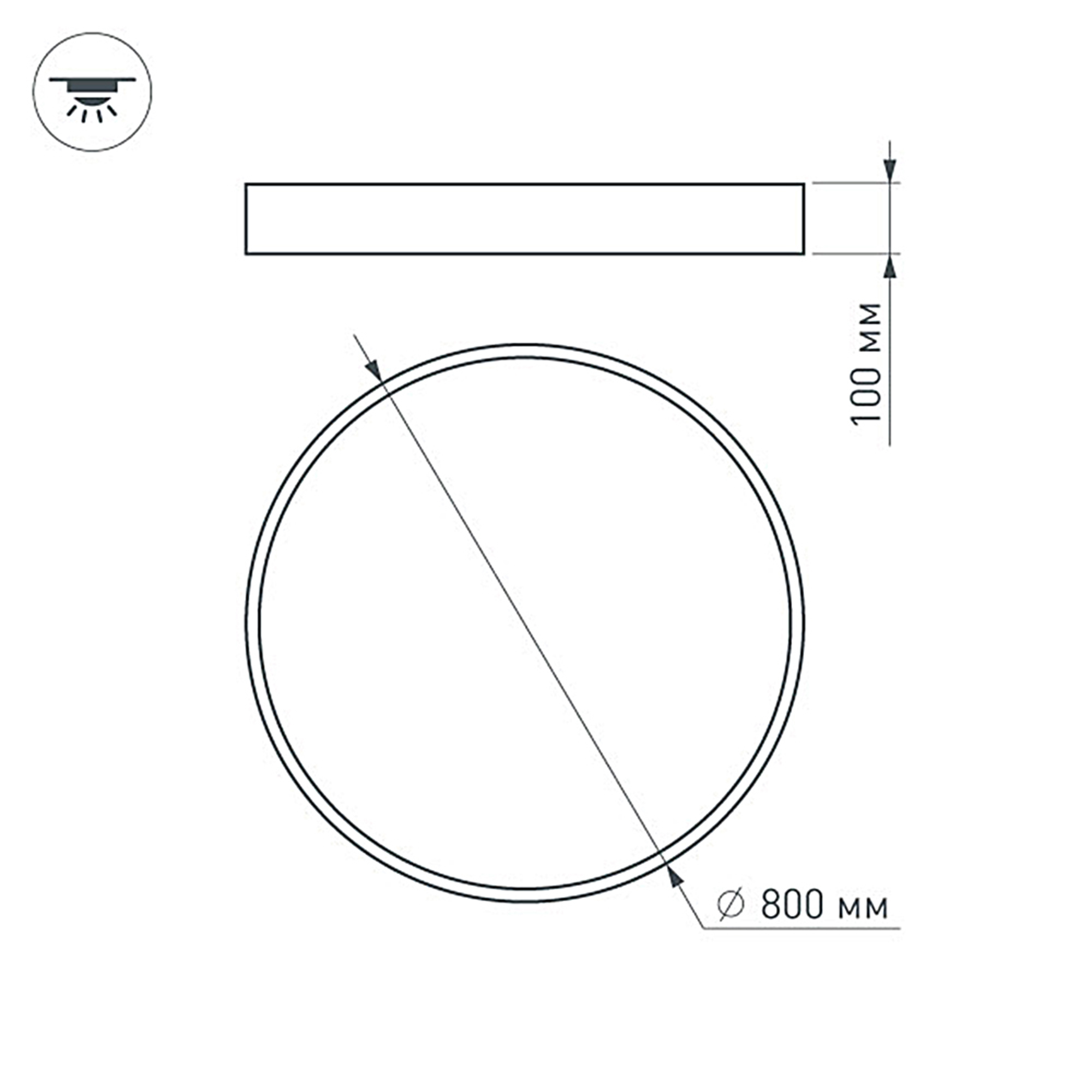 Потолочный светильник SP-TOR-PILL-R800-94W Arlight 022133(3), цвет белый - фото 9