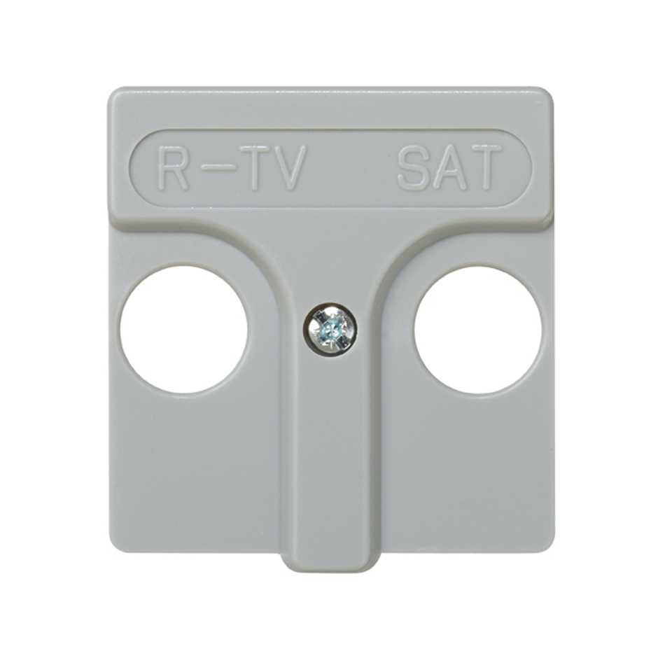 Лицевая панель для розетки R-TV+SAT Simon SIMON 27 27097-37, цвет серый - фото 1