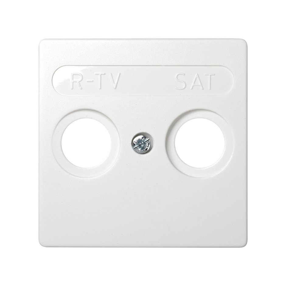 Лицевая панель для розетки R-TV+SAT Simon 73 Loft 73097-60, цвет белый - фото 1