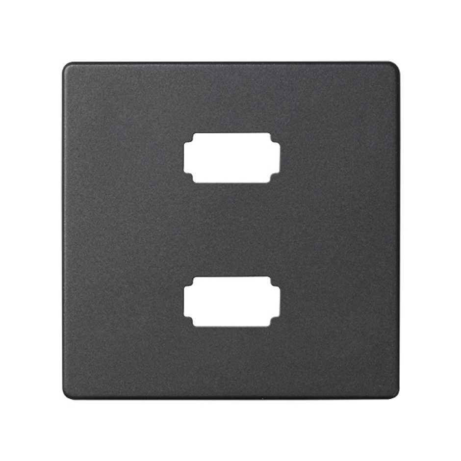 Лицевая панель для розетки USB Simon 82 8201090-038, цвет серый - фото 1