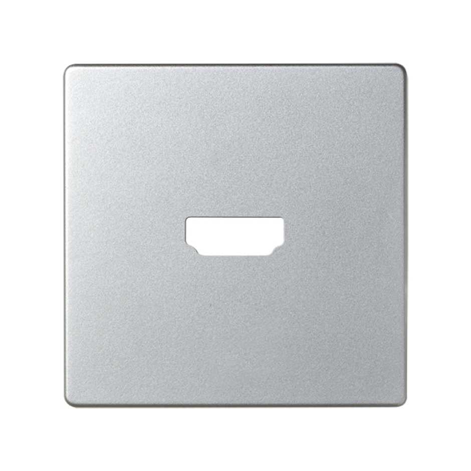 Лицевая панель для розетки HDMI Simon SIMON 82 8201094-033, цвет серебристый - фото 1