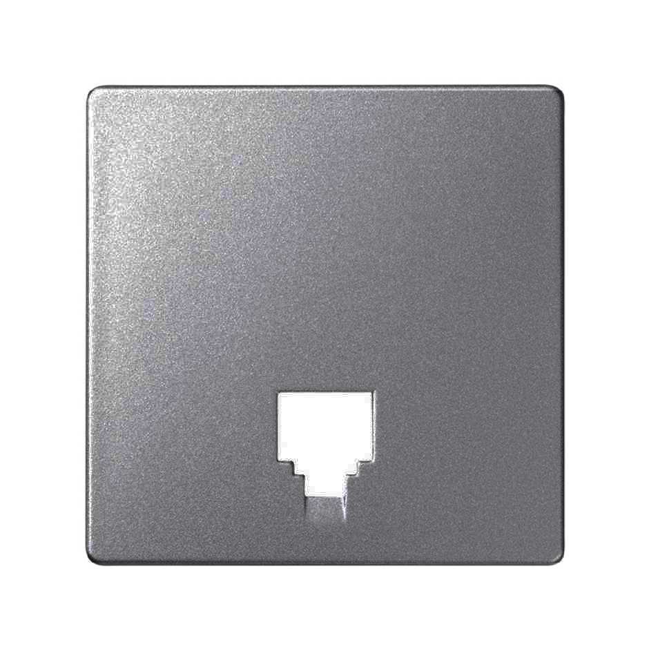 Лицевая панель для розетки телефонной RJ-11 Simon 82 Concept 8200062-096, цвет серый;матовый - фото 1