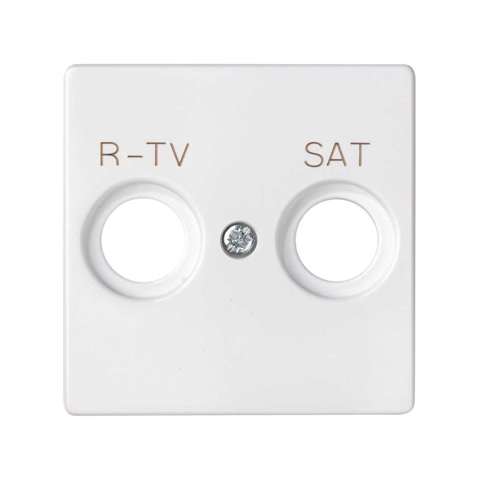 Лицевая панель для розетки R-TV+SAT Simon 82 Concept 8200097-090, цвет белый;матовый - фото 1