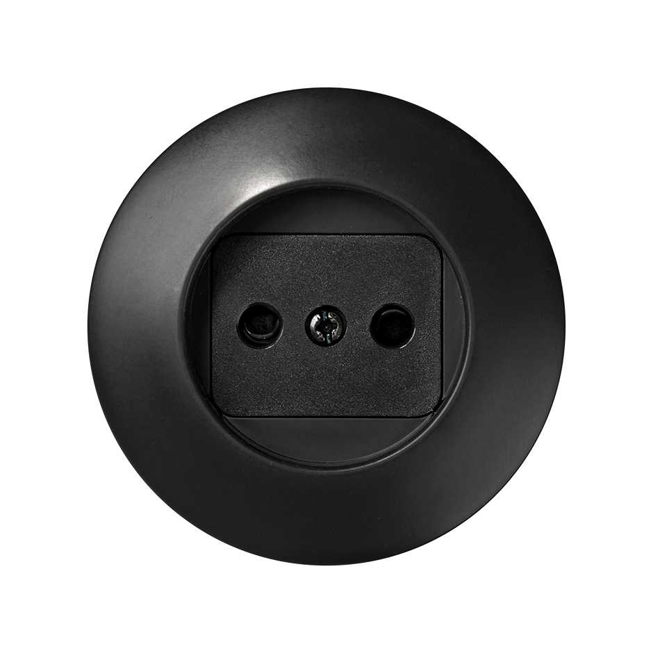 Лицевая панель для розетки со шторками Simon SIMON 88 88040-68, цвет чёрный - фото 1