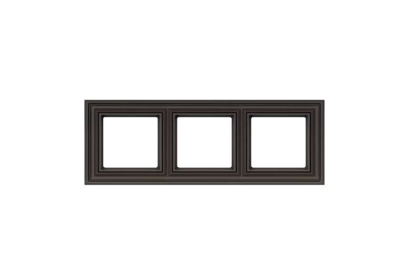 Рамка на 3 поста Liregus RETRO 29-045, цвет коричневый - фото 1