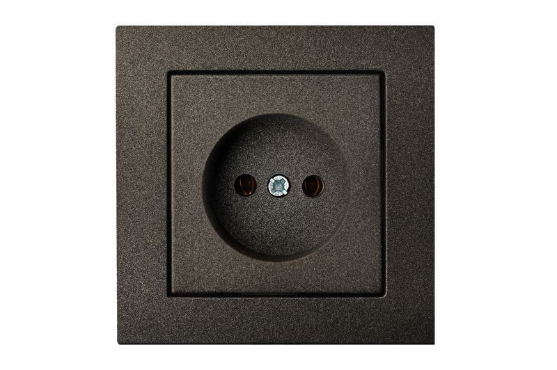 Розетка электрическая Liregus EPSILON 28-105, цвет чёрный - фото 1