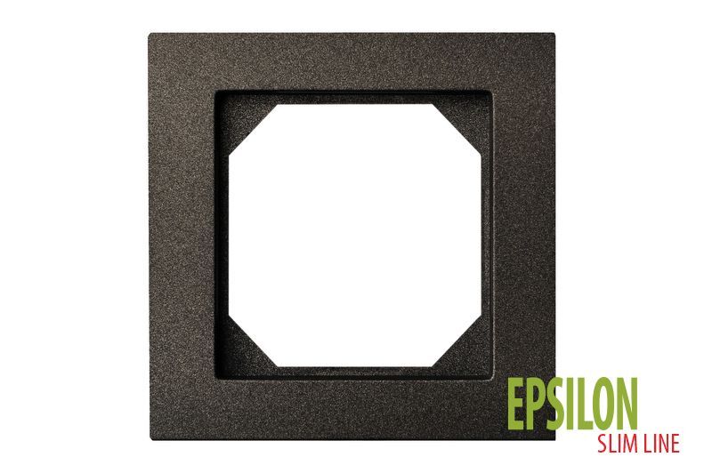 Рамка на 1 пост Liregus EPSILON 28-1201, цвет чёрный - фото 1