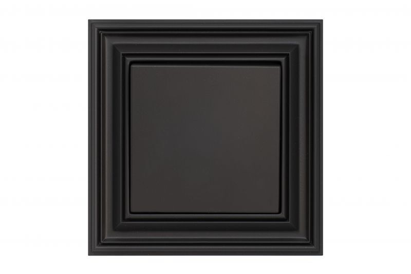 Выключатель одноклавишный импульсный Liregus RETRO 29-201, цвет чёрный;матовый - фото 1