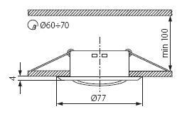 Точечный встраиваемый светильник Kanlux ULKE 348