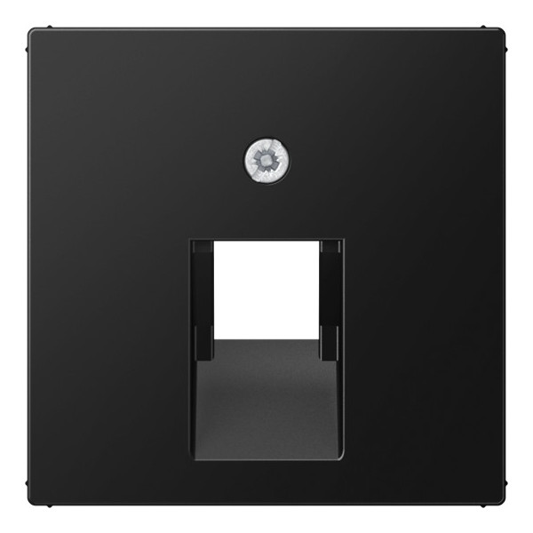 Лицевая панель для розетки Jung A569-1BFPLUASWM, цвет чёрный