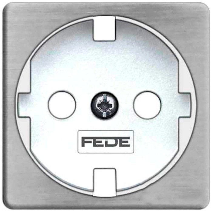 Лицевая панель для розетки с/з Fede FD04314NS, цвет серебристый - фото 1