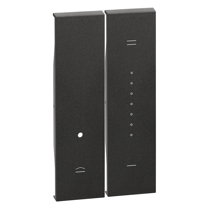 Лицевая панель для светорегулятора кнопочного Bticino LIVING NOW KG19, цвет чёрный - фото 1