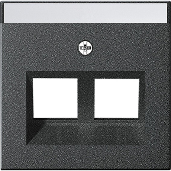 Лицевая панель для розетки Gira SYSTEM 55 264028, цвет чёрный