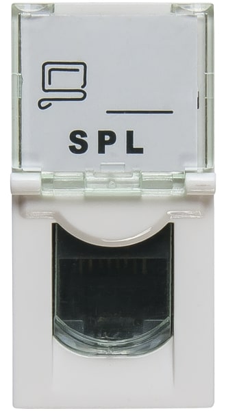 Розетка интернет RJ-45 SPL PROF 200006, цвет белый