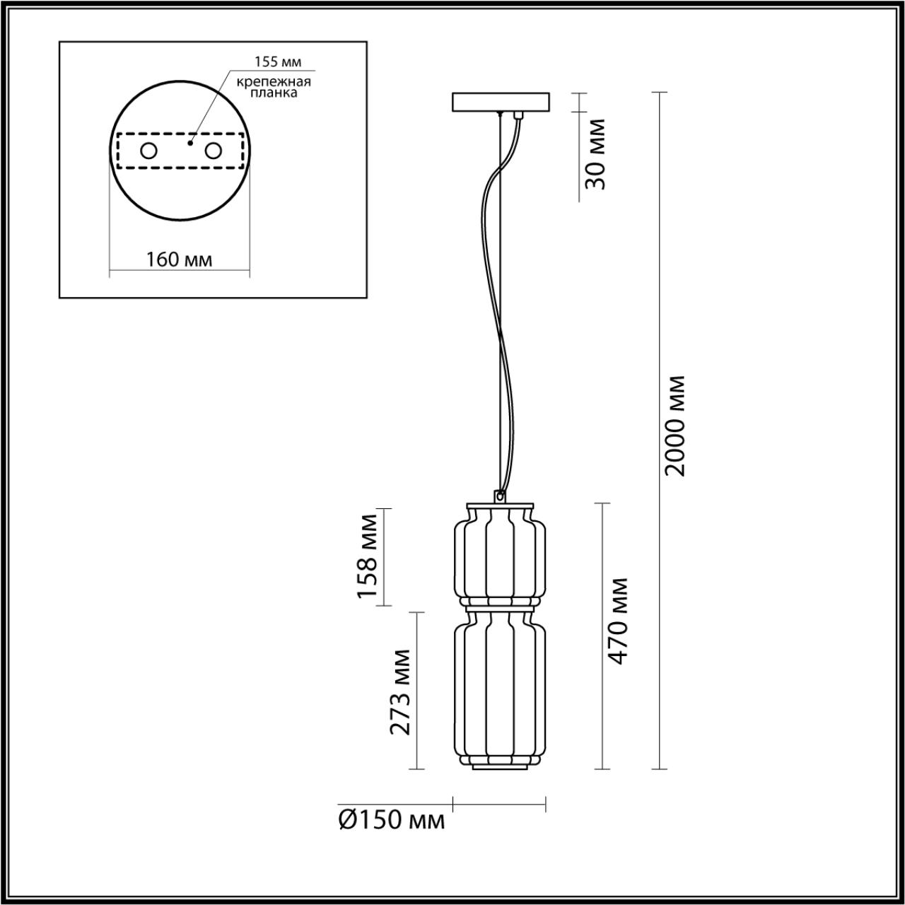 Подвесной светильник Odeon Light JAM 5408/20L, цвет серый - фото 4