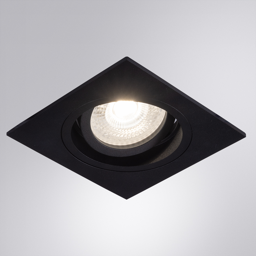 Точечный встраиваемый светильник Arte Lamp TARF A2178PL-1BK, цвет чёрный - фото 2