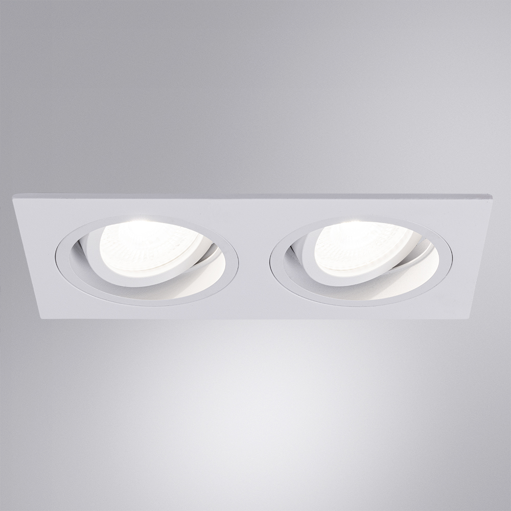 Точечный встраиваемый светильник ARTE LAMP TARF A2178PL-2WH, цвет белый - фото 2
