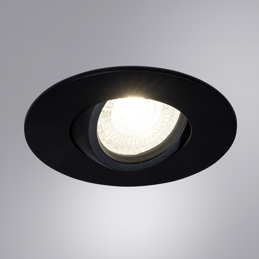 Точечный встраиваемый светильник Arte Lamp GIRO A2867PL-1BK, цвет чёрный - фото 2