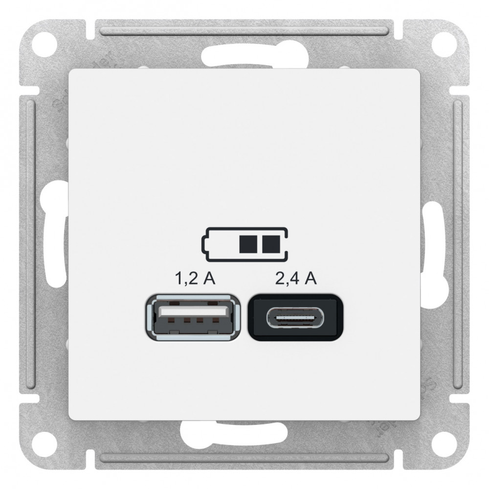 Розетка USB Systeme Electric ATLAS DESIGN ATN000139, цвет белый - фото 1