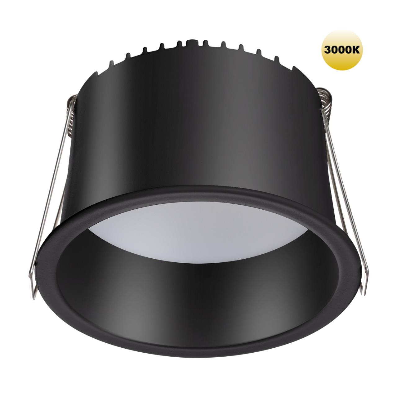 Точечный встраиваемый светильник Novotech TRAN 359237, цвет чёрный;матовый - фото 1