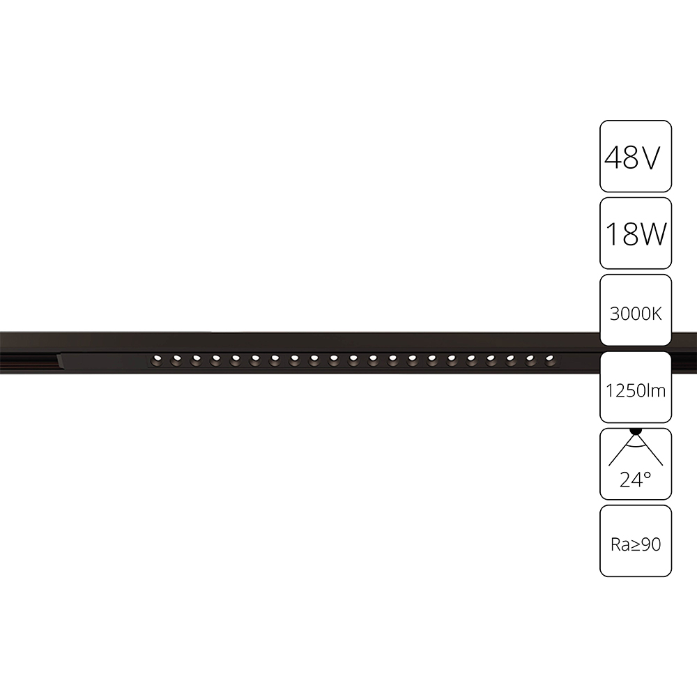 Магнитный трековый светильник Arte Lamp OPTIMA A7287PL-1BK, цвет чёрный - фото 1