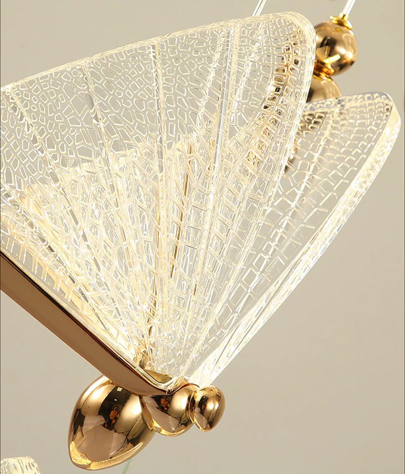 Подвесной светильник Delight Collection BUTTERFLY OM8201008-1 rose gold, цвет прозрачный;золотистый - фото 4