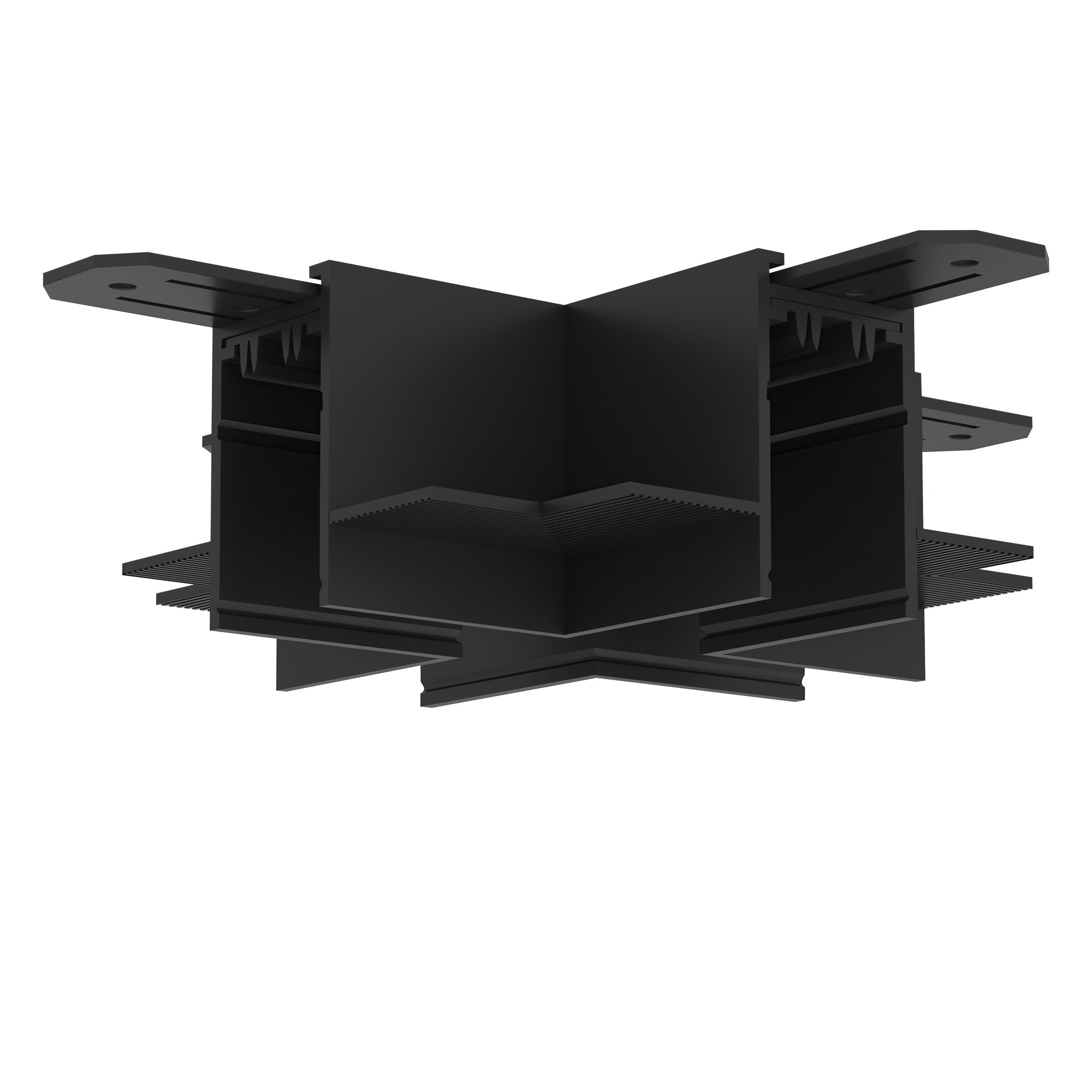 Соединитель X-образный для шинопровода Denkirs SMART HIDE TR2114-BK, цвет чёрный - фото 1