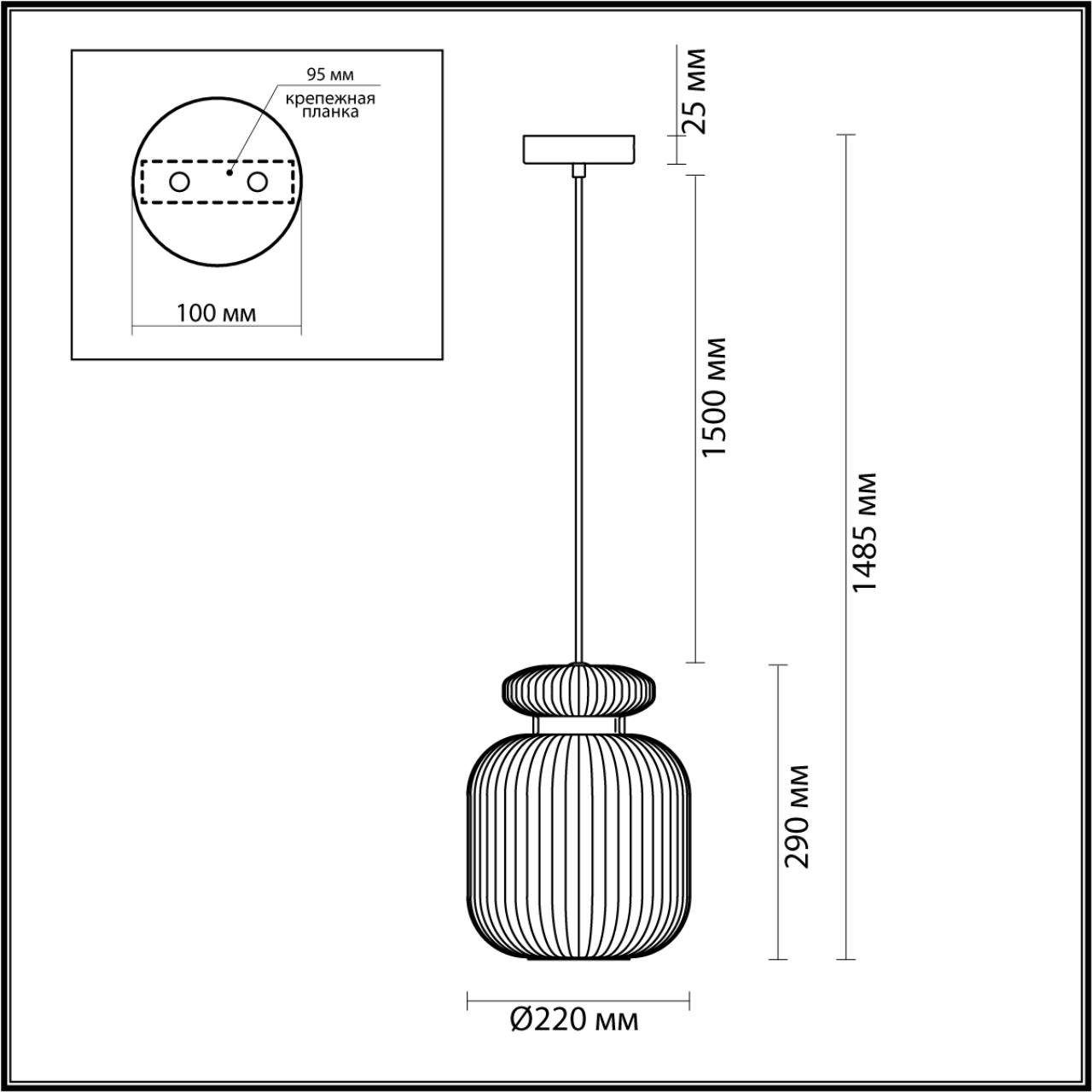 Подвесной светильник Odeon Light JUGI 5042/1A, цвет жёлтый - фото 3