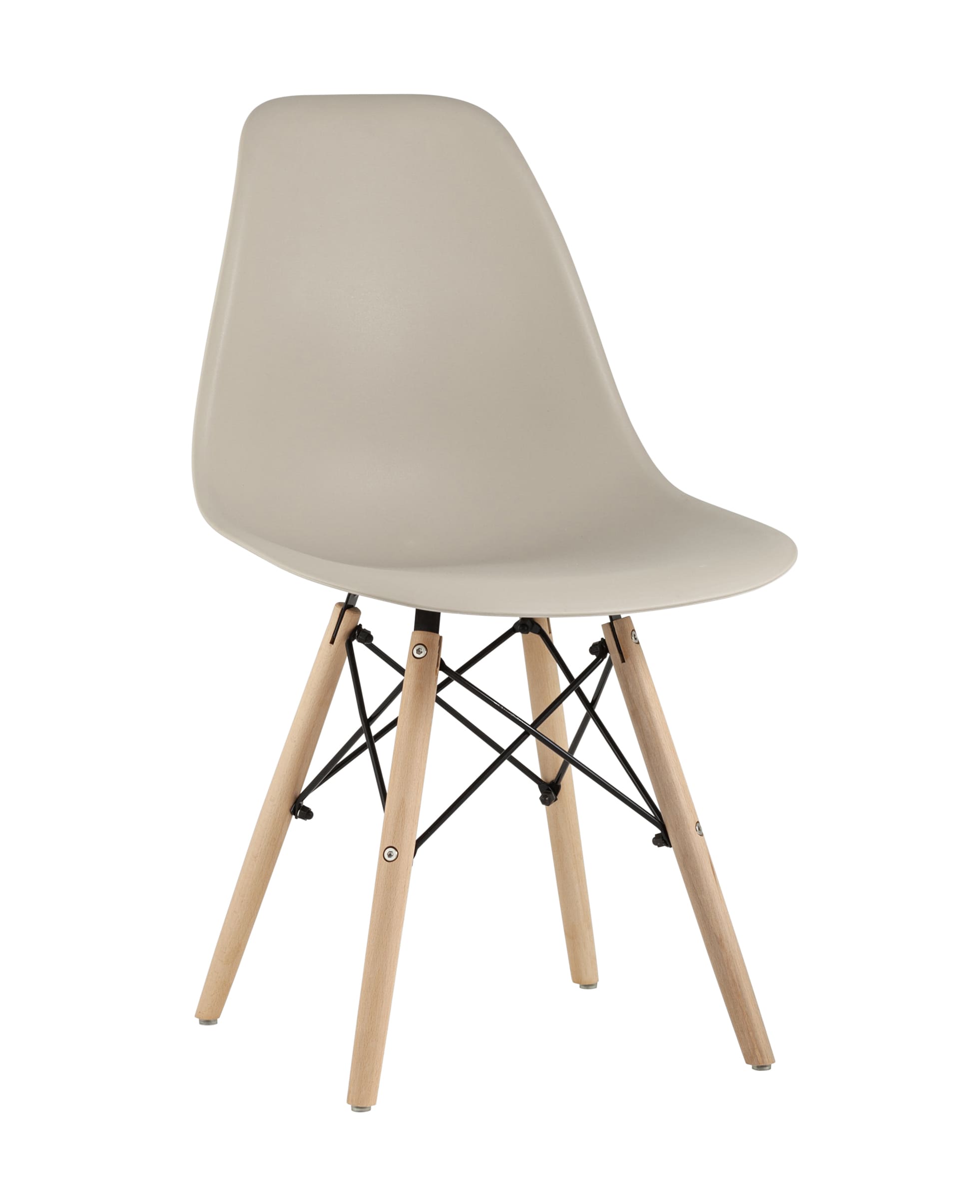 Комплект стульев (4шт) Stool Group DSW УТ000003475, цвет бежевый;коричневый