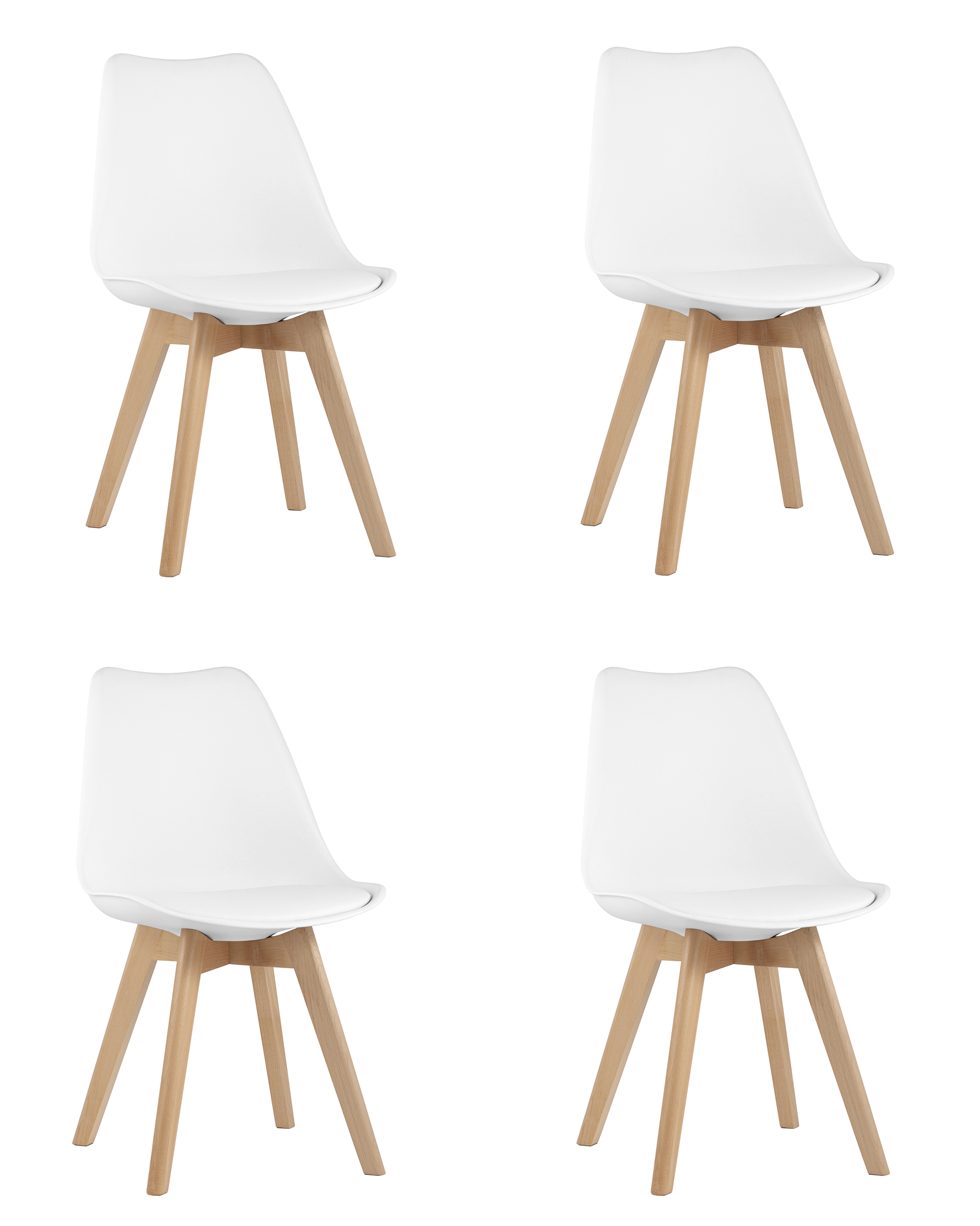 Комплект стульев (4шт) Stool Group FRANKFURT УТ000037632, цвет бежевый