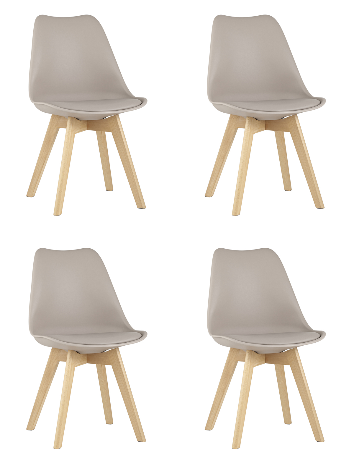 Комплект стульев (4шт) Stool Group FRANKFURT УТ000037633, цвет бежевый