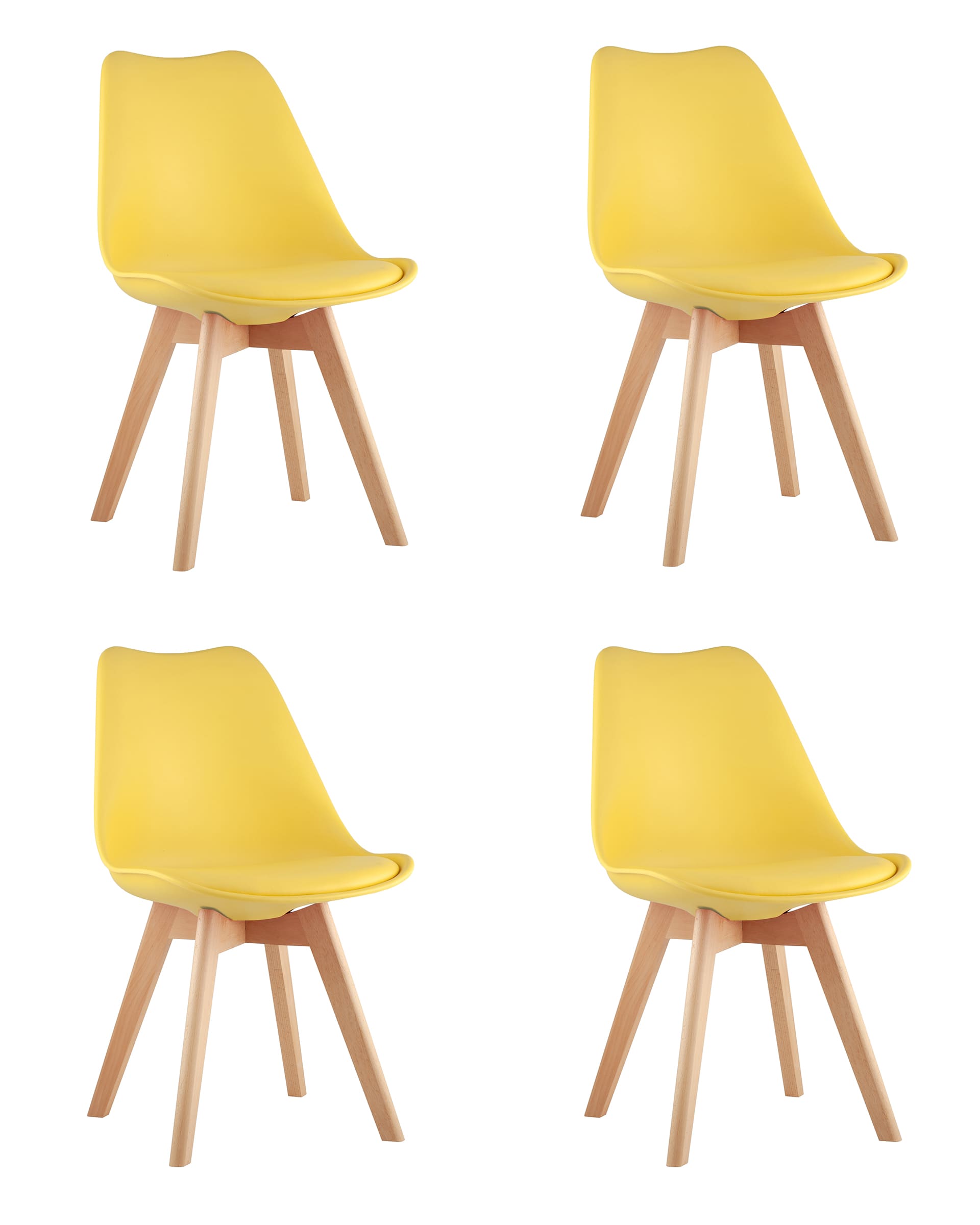 Комплект стульев (4шт) Stool Group FRANKFURT УТ000037635, цвет бежевый