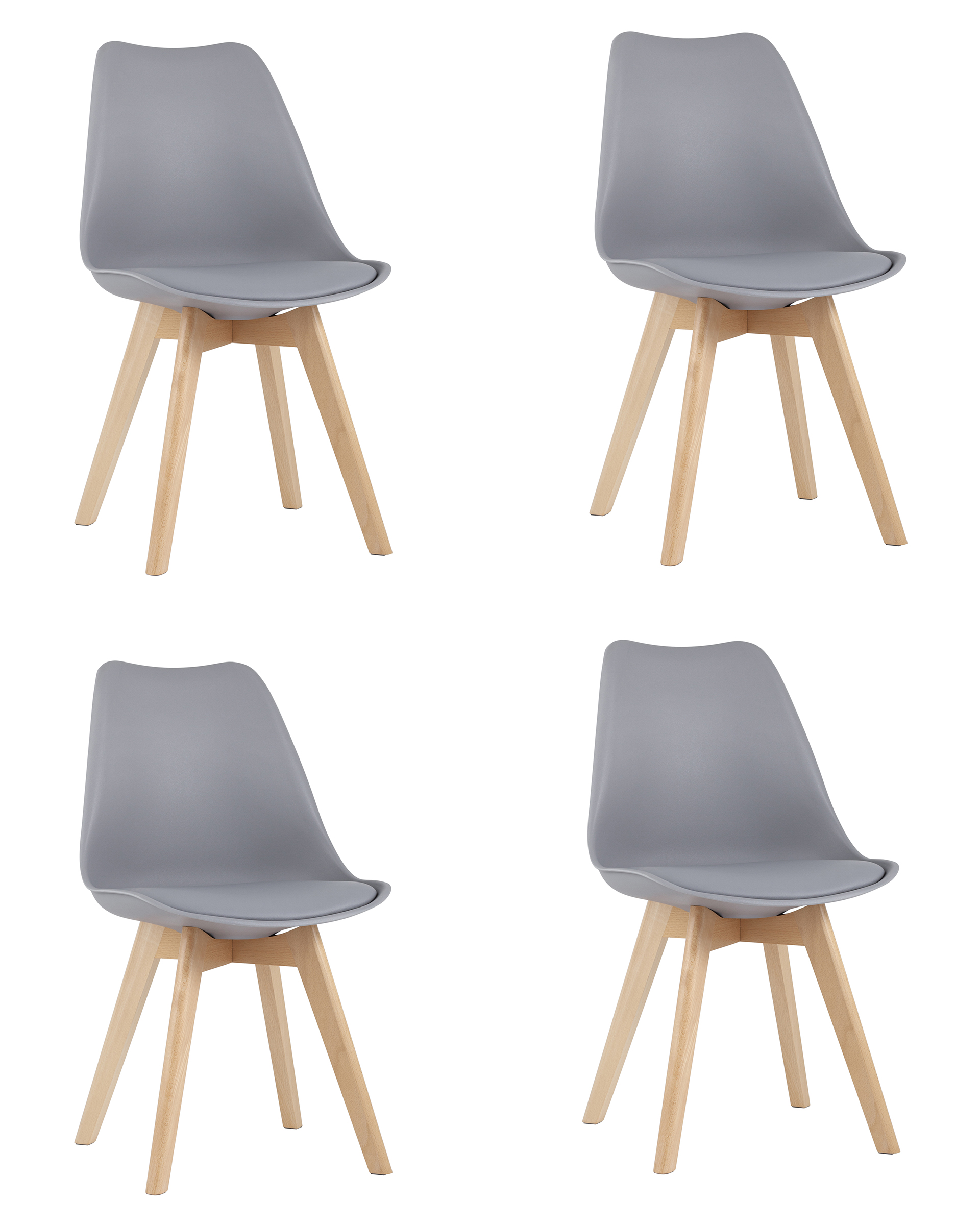 Комплект стульев (4шт) Stool Group FRANKFURT УТ000037637, цвет бежевый - фото 1