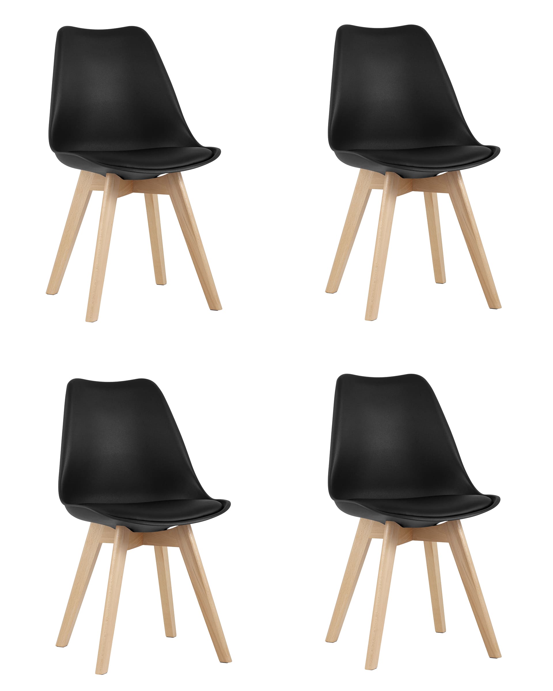 Комплект стульев (4шт) Stool Group FRANKFURT УТ000037638, цвет бежевый - фото 1