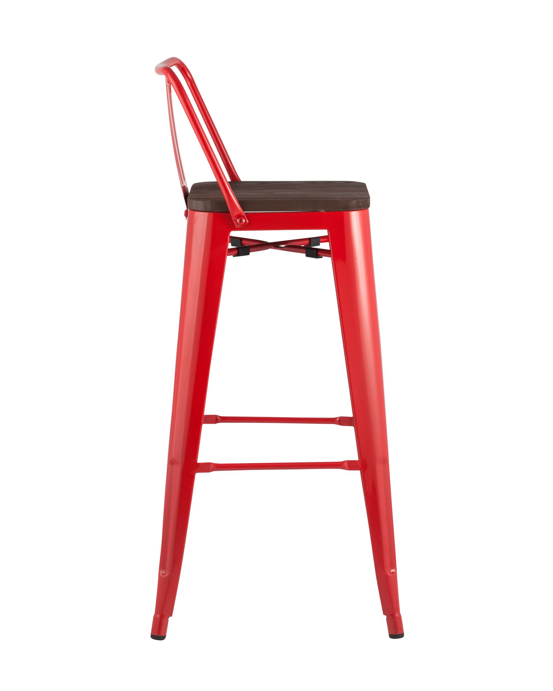 Барный стул Stool Group TOLIX УТ000001197, цвет красный;коричневый - фото 2