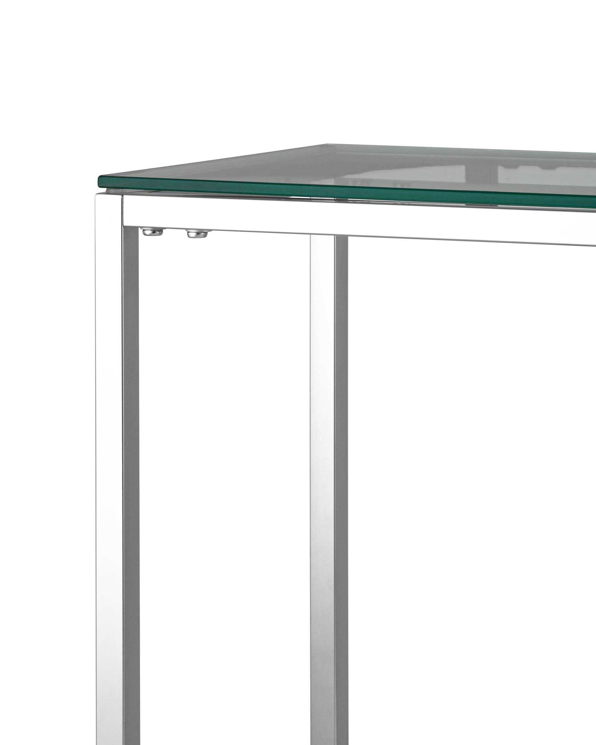 Консольный стол Stool Group ТАУН УТ000004654, цвет серебристый;прозрачный - фото 4