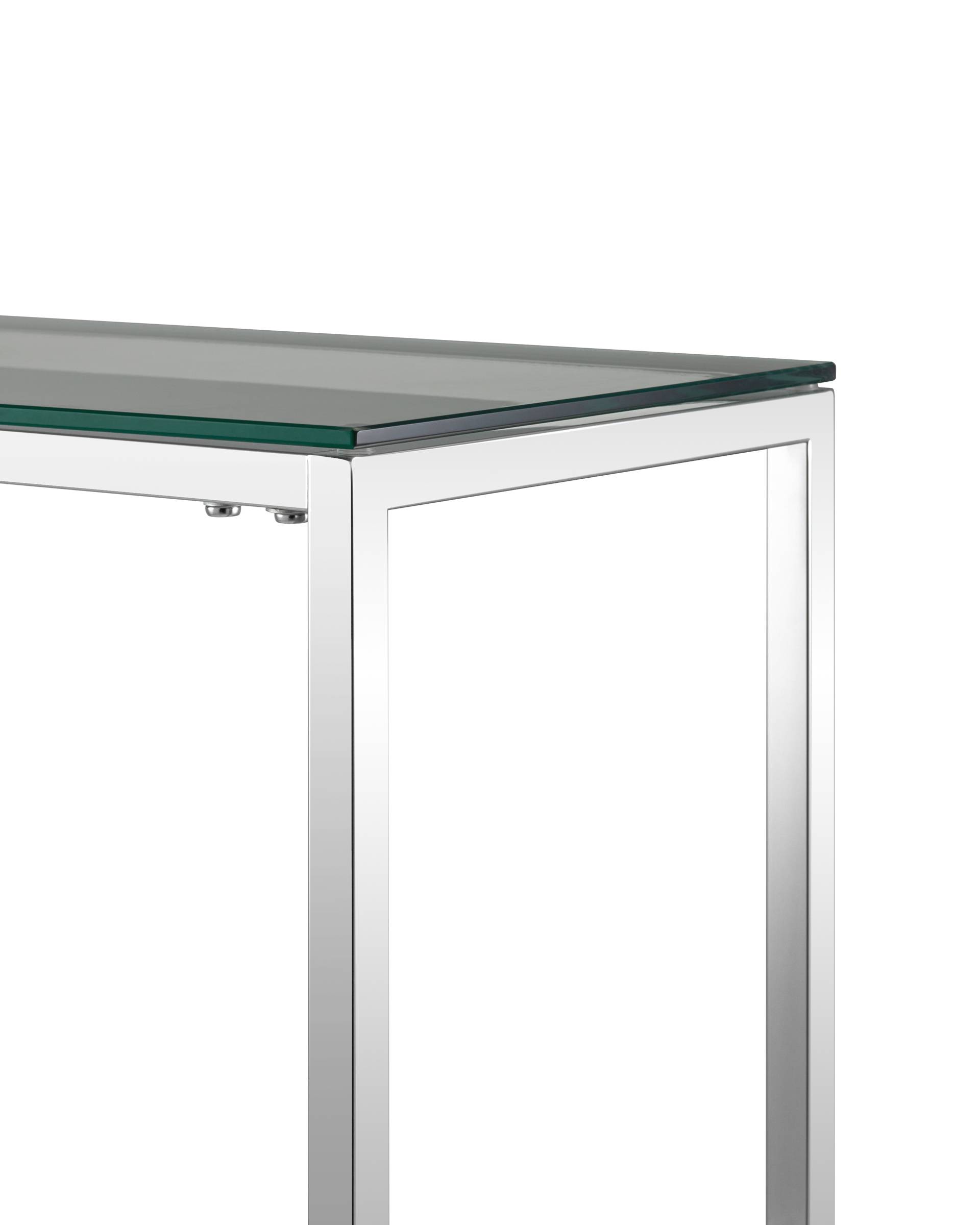 Консольный стол Stool Group ТАУН УТ000004654, цвет серебристый;прозрачный - фото 5