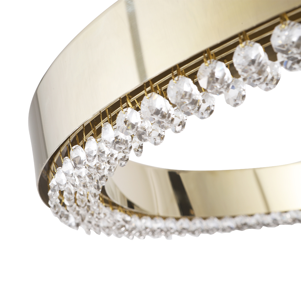 Подвесная люстра Crystal Lux SATURN SP120W LED GOLD, цвет прозрачный - фото 2