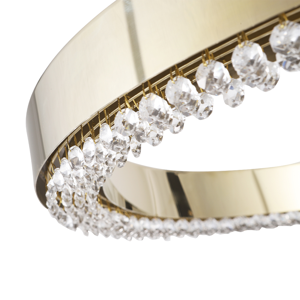 Подвесная люстра Crystal Lux SATURN SP30W LED GOLD, цвет прозрачный - фото 3